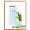 Feihorrm Cornice portafoto, Fotocornice in quercia, con vetro temperato, per foto 30 x 40 cm senza passepartout o foto 19 x 29 cm con passepartout, Fotocornice in legno massello (Beige, 30 x 40 cm/ 1x