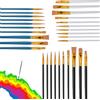LIANRISES 30 Pezzi Pennelli Per Dipingere Acrilico, Set Pennelli Pittura Truccabimbi, Nylon, per Acquerelli, Acqua In Polvere, Ornamenti, Modelli, Statue, Unghie