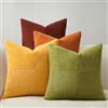 Topfinel Fodera per Cuscino 45x45cm Gradiente Giallo-arancio 4 Pezzi Forma del Mulino a Vento Copricuscini in Velluto a Coste Copricuscino per Divano Cuscino Deco per Divano Camera da Letto Soggiorno