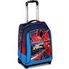 Seven Spiderman Big Trolley Scuola Fisso, Blu, 2 in 1, Doppio Uso, Trolley e Zaino, Zaino Scuola Elementare, Bambino