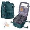 VECAVE Zaino Sottovuoto Viaggio Con Pompa Zaino Ryanair 40x20x25 Aereo Bagaglio a Mano Zaini 14 Pollici Porta PC Casual Impermeabile Daypack Borsa da Cabina per Donna Uomo Blu