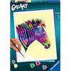 Ravensburger - CreArt Zebra, Kit per Dipingere con i Numeri, Contiene Tavola Prestampata 24x30 cm, Pennello, Colori e Accessori, Gioco Creativo e Relax per Adulti 14+ Anni