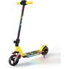 E-Noroyavn Monopattino Elettrico,6.5'' Monopattino Elettrico Bambini dai 6 ai 14 anni,Luci Arcobaleno Colorate, Display LED, Monopattino Elettrico Pieghevole,Autonomia da 5 a 8KM,Monopattino Elettrici (Giallo)