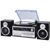 Trevi - Sistema Stereo Giradischi con Ricevitore Digitale DAB/DAB+ Bluetooth Encoding lettura di dischi in vinile a 33, 45 e 78 giri con connessione wireless senza fili Bluetooth