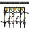Housolution Ganci Portabici 48 per 6 Biciclette + 5 Caschi, Fino a 500 Lbs, Appendiabiti per Garage, Ganci per Garage, Portabici in Acciaio Solido, Montaggio a Muro per Biciclette, Nero