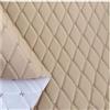 Generico Tessuto In Ecopelle Cuscino Imbottito Pelle Con Cuciture A Rombi Ovatta Di Lino Tappezzeria Per Interni(Cream,1.6X1m)