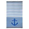 BANZAII TEXTILE INNOVATOR ONLINE Banzaii Telo Mare - Fouta per Lettino e Sdraio, Asciugatura Rapida, 90 x 170 cm Ancora Blu
