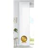 Gardinenbox 85600N - Set di 1 tenda a pannello, in microfibra, divisorio, 245 x 60 cm (altezza x larghezza), colore bianco