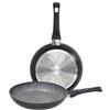 Tognana Sphera, Set 2 Padelle Cm 22/26, Alluminio forgiato, nero