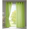 Gardinenbox Berlino 20405N2 - Set di 2 tende con occhielli, 225 x 140 cm, colore: verde mela, opache, in microfibra