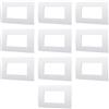 Electron CONFEZIONE DA 10 PLACCHE IN TECNOPOLIMERO, COMPATIBILE CON VIMAR ARKE', 4 MODULI/POSTI, COLORE BIANCO, RETTAGOLARI, SQUADRATE, ALTA QUALITA', DESIGN ELEGANTE E MODERNO, PER INTERRUTTORI/PRESE