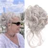 Shangxiu Extension kunsthaa Updo per donne e ragazze (grigio chiaro)