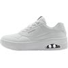 Skechers Sneaker Uomo Uno Court, Maglia Duraleather Bianca, 47.5 EU