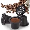 Ejoyous 3 Pezzi Capsula Caffè Riutilizzabile Capsule Ricambio Capsule Filtri Caffè Ricaricabili Con Cucchiaio Caffè e Spazzola per Pulizia (Nero)