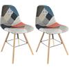 Marvin Sedie Joy In Tessuto Patchwork Con Seduta Imbottita Per Sala Da Pranzo Ufficio Cucina Moderna Gambe Legno Di Faggio Set 1 2 4 Sedia Colorata Di Design (2)