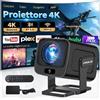 coolid Proiettore Portatile 1080P HD, Mini Proiettore WiFi 6 Bluetooth 5.4 Videoproiettore Focus Elettronico Auto Keystone App Integrata, iOS/Android TV/Chiavetta TV/USB/Laptop