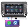 MAVYULQEF Autoradio per VW Passat Jetta Caddy Touran Golf 5 6 GTI T5 EOS POLO con Wireless Carplay Android Auto TF card Touchscreen Bluetooth AMFM Radio