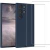 EVETANE Cover Galaxy S23 Ultra e 2 schermi di protezione - Silicone - Blu navy - refurbished