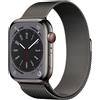 Apple Watch Series 9 (2023) GPS + Cellular 45 mm - Acciaio inossidabile Grafite - Loop in maglia milanese Nero, excellent