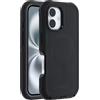 OtterBox Cover Defender Series MagSafe per iPhone 16, Custodia Protettiva Antiurto, a Prova di Caduta, Protezione Estrema, Testata 7X Norme Mil-Std 810G, Nero, Senza Retail Package