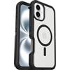 OtterBox Cover per iPhone 16 Plus Defender Series XT Clear MagSafe, Resistente a Shock, Cover Ultra Robusta, Testata 7X vs Le Norme Anti Caduta Mil-Std 810G, Trasparente/Nero, Senza Retail Package