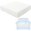 SHUOJIA Fodere per Cuscini per Divani, Protezioni per Cuscini per Sedili in Tessuto di Velluto Elasticizzato,Cuscino per Divano Fodera per mobili Coprisedile per Divano (White,Large-1-Seater)