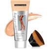 SHOPPGO Fondotinta Gambe Waterproof 100ml, Fondotinta Corpo Waterproof, Crema Colorata Gambe Include Pennello Fondotinta, Crema Coprente Capillari Gambe, Correttore a Lunga Tenuta, Colore Naturale