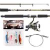 Mitchell Tanager 1555894 - Set da pesca telescopico, composto da una canna da pesca e mulinello combo con spago e esche per la pesca di trote e persico, telescopico, 1,80 m