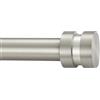 Joodxoe Bastone per tende regolabile da 40,6 a 218,4 cm, colore nichel opaco, diametro 2,5 cm, set di asta resistente con terminali in alluminio, per finestre, porte, tendaggi