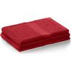 DecoKing Asciugamano da Bagno 50x100 cm Cotone bambù Viscosa Rosso Scuro Rosso Vinaccia Assorbente Igienizzante Bamboo Bamby