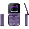 Cuifati Cellulare 2G Flip per Anziani, Doppio Schermo, Tasti Grandi, Volume Sbloccato, Telefono Cellulare Sbloccato con Torcia a LED, Fotocamera Posteriore, Radio FM, Doppia SIM, (PURPLE)