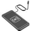 Generic Tappetino di ricarica per auto - Tappetino di ricarica wireless per auto - caricabatterie rapido wireless 15 W - caricatore per telefono auto veloce wireless per smartphone, telefono porta