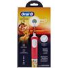 PROCTER & GAMBLE SRL Oral-B Kids 3+ Spazzolino Elettrico Re Leone, Spazzolino Elettrico Bambini, Batteria Ricaricabile, Modalità Delicata, Pulizia Gengive Sensibili