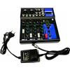 MIXER AUDIO 4 CANALI PROFESSIONALE USB CON ECHO DELAY DJ KARAOKE PIANOBAR LIVE