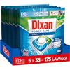 Dixan Power Caps Classico, Detersivo Lavatrice in Capsule, 5 Confezioni da 35 PZ