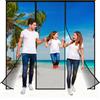Zephra Rete Zanzariera Magnetica per Porta Doppia Apertura Laterale, 120x160 cm Tenda Anti Mosche, Tenda Zanzariera Porta con Totalmente Calamita, si Chiude da Sola Balcone Nero