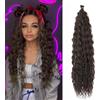 TAOYEMY Ocean Wave Crochet Capelli 16 Pollice 6 Pacchi Onda Profonda Intrecciato Capelli Estensioni Sintetiche Curly Crochet Capelli Per Le Donne Nere (#4, 16 inch-6 PC)