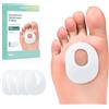 Welnove 84Pcs Cuscinetto per calli con adesivo autoadesivo resistente all'acqua, tallone e dita dei piedi da sfregamento e attrito, sollievo dal dolore dalla pressione delle scarpe - Bianco