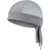 HASAGEI Bandana Cap da uomo e donna, bandana da motociclista, berretto da ciclismo sotto l'elasticità, traspirante e traspirante per il sudore Quick Dry Sports, copricapo estivo, grigio., Taglia unica