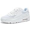Hitmars Scarpe da Ginnastica Donna Sportive Scarpe da Corsa Uomo Sneakers Scarpe Tennis Fitness Basse Running Scarpe da Allenamento Leggero Bianco EU38