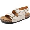 zaxunai Sandali Donna Zoccoli Uomo con Cinturino Regolabile Sughero Plantare Sandali Estate Estive Punta Aperta Antiscivolo Gomma Suole Pantofole Adulto Moda Sandalo All'aperto Ciabatte