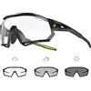 X-TIGER Occhiali Ciclismo Fotocromatici TR90 Occhiali Da Sole Sportivi UV400 PC Lenti Trasparenti Uomo Donna Bici MTB…