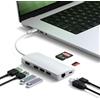 SATECHI Hub Multiporta USB-C 8-in-1 V2, HDMI 4K, Ricarica PD 115W, 3 USB-A, Ethernet, Lettori Micro/SD, per Laptop, MacBook M4, M3, M2, M1, iPad, iPhone 16, Windows - Argento