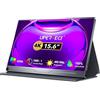 UPERFECT Monitor Portatile 4K 15,6 Pollici, Display Mobile 3840 * 2160 Schermo IPS UHD con Porta USB C OTG HDMI per Laptop Interruttore per Telefono Cellulare PS4/5 Xbo Switch, Compatibile con VESA