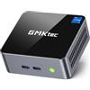 GMKtec Mini PC Intel i5-12450H (Turbo 4,4 GHz) 16 GB (8x2) DDR4 3200 MHz 512 GB M.2 PCIe3.0 NVMe SSD Mini Computer, USB 3.2/WiFi 6/BT5.2, LAN 2,5G/Type-C (DP/Dati)/HDMI*2/PC Desktop Triplo Display 4K