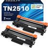 INK4U TN2510 Cartucce di Toner Compatibili per Brother TN 2510, Chip Recente, 2 Nero, per DCP-L2627DW HL-L2400DWE DCP-L2627DWXL DCP-L2620DW MFC-L2860DW DCP-L2665DW DCP-L2660DW MFC-L2860DWE Stampanti