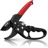JiveSnip Premium Titanium Forbici da potatura a cricchetto professionali con meccanismo a cricchetto, impugnatura rinforzata, forbici da giardino professionali con bypass per piante, siepi e fiori