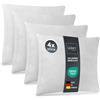 Lileno Home, set di 4 imbottiture per cuscino, cuscino interno lavabile adatto per persone allergiche, imbottitura in poliestere per cuscini da divano, poltrona, sedie e poggiatesta