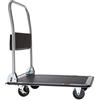 tectake® Carrello Pieghevole, Carrello Portapacchi, Carrello Da Trasporto, Carrello Portatutto, Carrello Magazzino, Carrello Con Ruote, Carrello Industriale, Carrello Pianale - Nero, 150 kg
