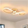 Riserva Plafoniera LED Soffitto, 24W Lampadario Soffitto Moderno Oro, 3000K Luce Calda, Plafoniera LED in Acrilico per Camera da Letto, Soggiorno, Cucina, Balcone, 50 cm